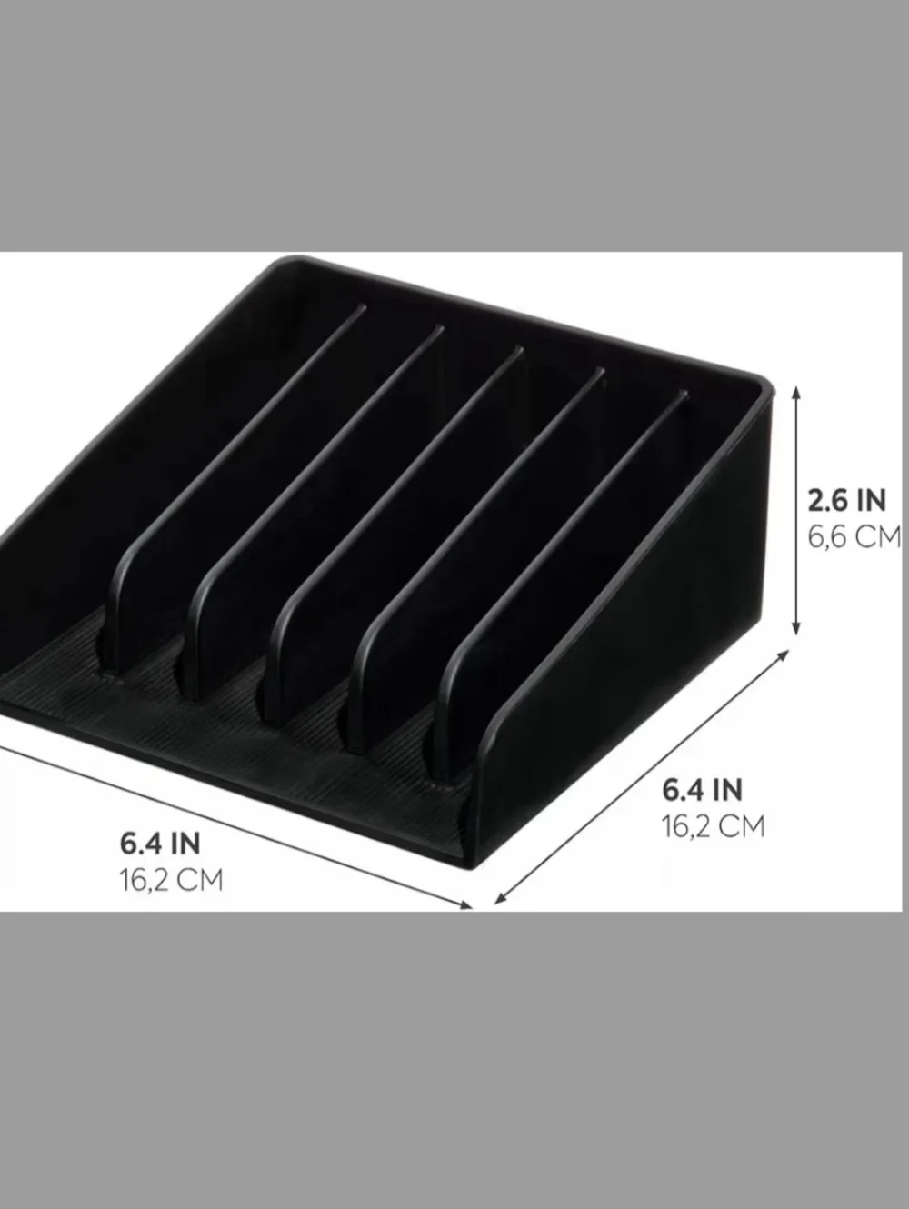 New iDesign Silicone Makeup Palette Organizer - Black